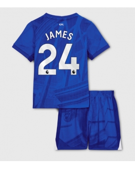 Billige Fotballdrakt Chelsea Reece James #24 Replika Hjemmedraktsett Barn 2025-26 Kortermet (med bukser)